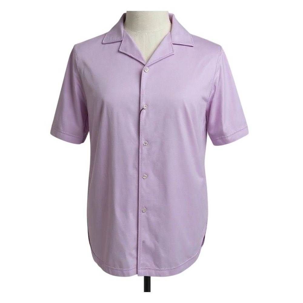 NEW Murano Liquid Luxury Men's XLT Purple Short Sleeve Button-Down Shirt